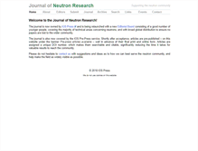 Tablet Screenshot of neutronresearch.com